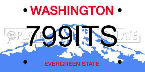799ITS Washington License Plate