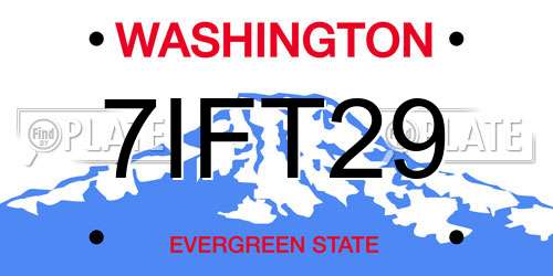 7IFT29 Washington License Plate