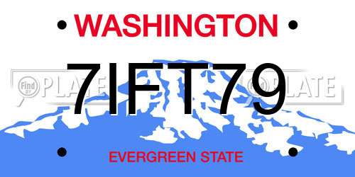 7IFT79 Washington License Plate