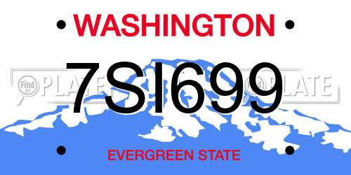 7SI699 Washington License Plate