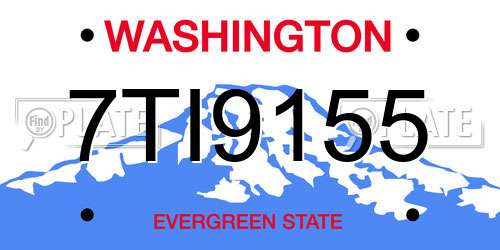 7TI9155 Washington License Plate