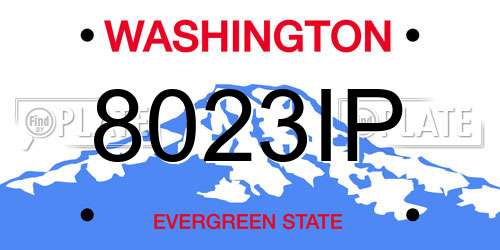 8023IP Washington License Plate