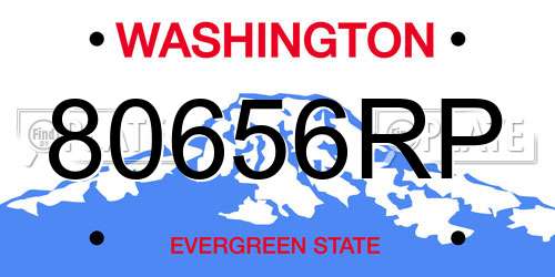 80656RP Washington License Plate