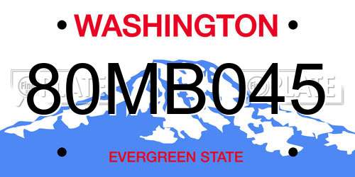 80MB045 Washington License Plate