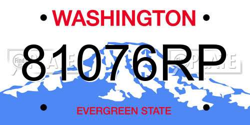 81076RP Washington License Plate