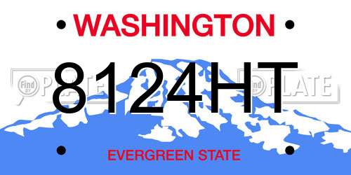 8124HT Washington License Plate