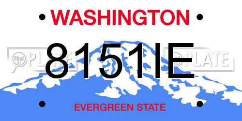 8151IE Washington License Plate