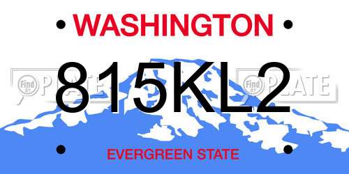 815KL2 Washington License Plate