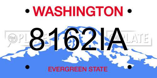 8162IA Washington License Plate