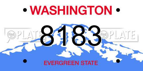 8183 Washington License Plate