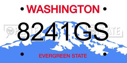8241GS Washington License Plate