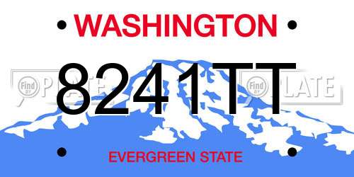 8241TT Washington License Plate