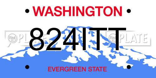 824ITT Washington License Plate