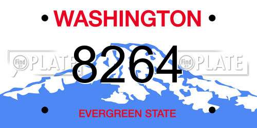 8264 Washington License Plate