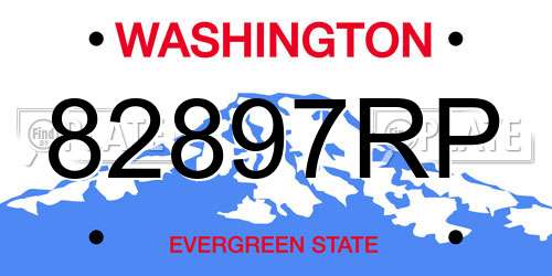 82897RP Washington License Plate