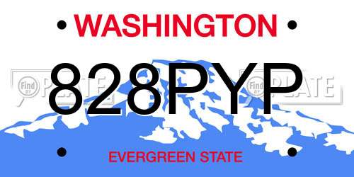 828PYP Washington License Plate