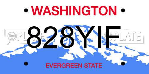 828YIF Washington License Plate