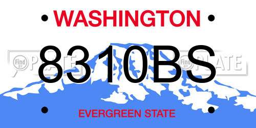 8310BS Washington License Plate