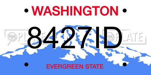 8427ID Washington License Plate