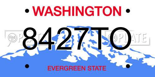 8427TO Washington License Plate