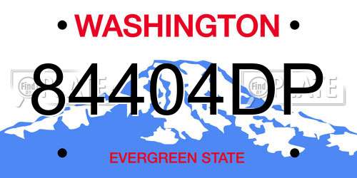 84404DP Washington License Plate