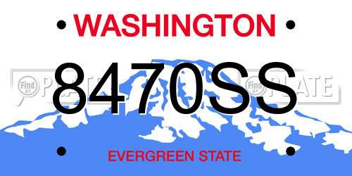 8470SS Washington License Plate