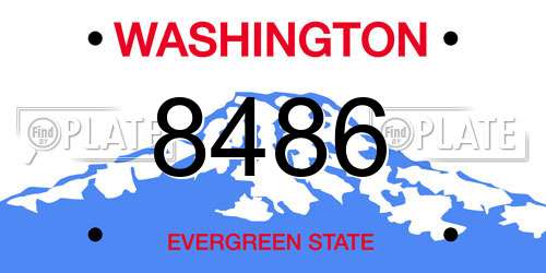 8486 Washington License Plate