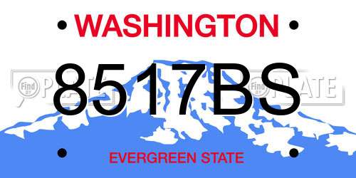 8517BS Washington License Plate