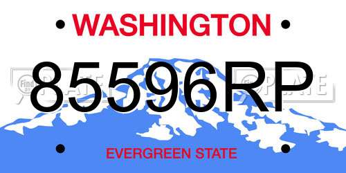 85596RP Washington License Plate