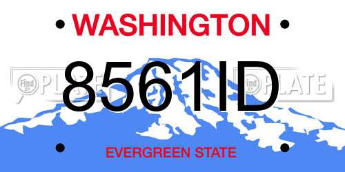 8561ID Washington License Plate
