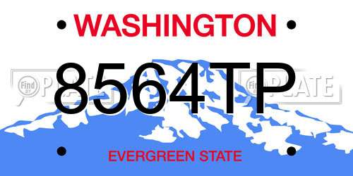 8564TP Washington License Plate