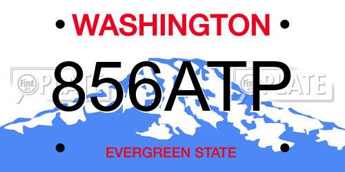 856ATP Washington License Plate