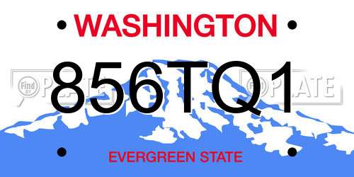856TQ1 Washington License Plate