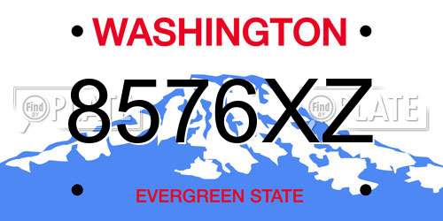 8576XZ Washington License Plate