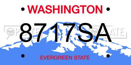 8717SA Washington License Plate
