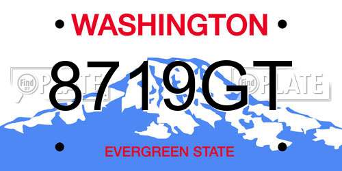 8719GT Washington License Plate