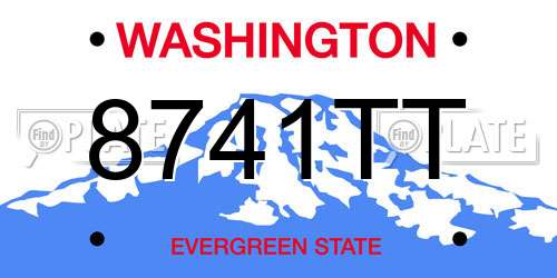 8741TT Washington License Plate