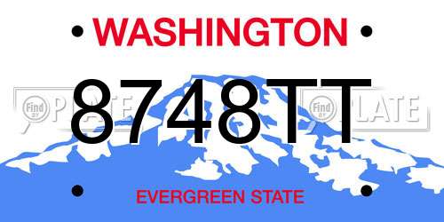 8748TT Washington License Plate