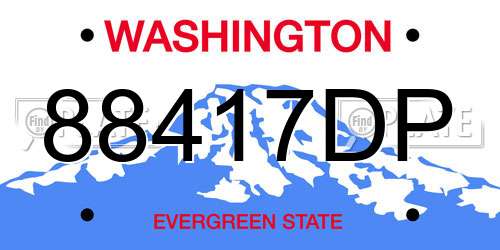 88417DP Washington License Plate