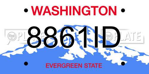 8861ID Washington License Plate