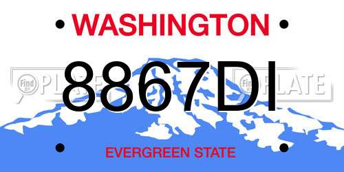 8867DI Washington License Plate