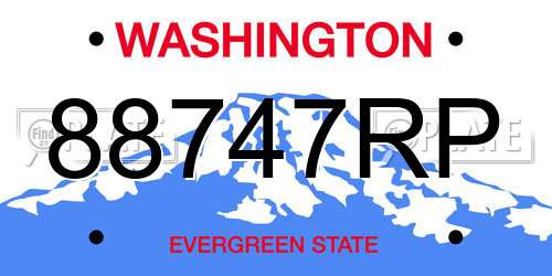 88747RP Washington License Plate