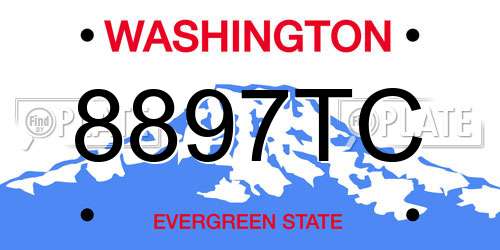 8897TC Washington License Plate