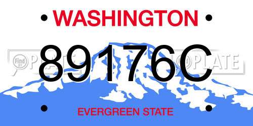 89176C Washington License Plate