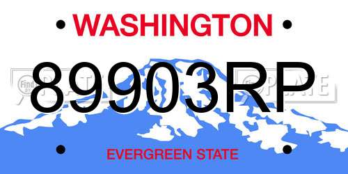 89903RP Washington License Plate