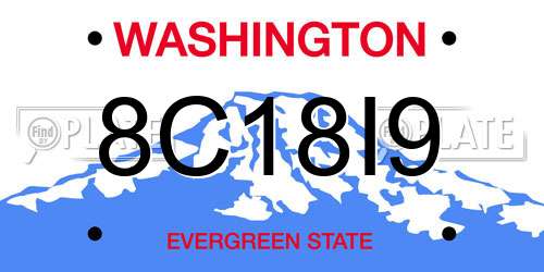 8C18I9 Washington License Plate