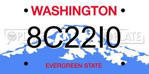 8C22I0 Washington License Plate