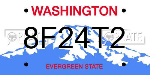 8F24T2 Washington License Plate