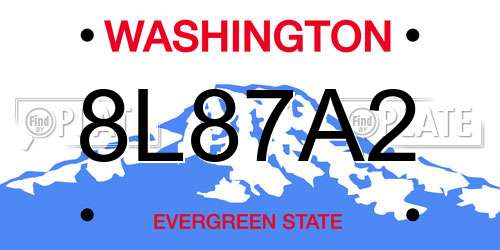 8L87A2 Washington License Plate