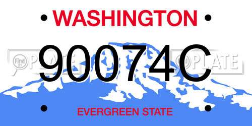 90074C Washington License Plate